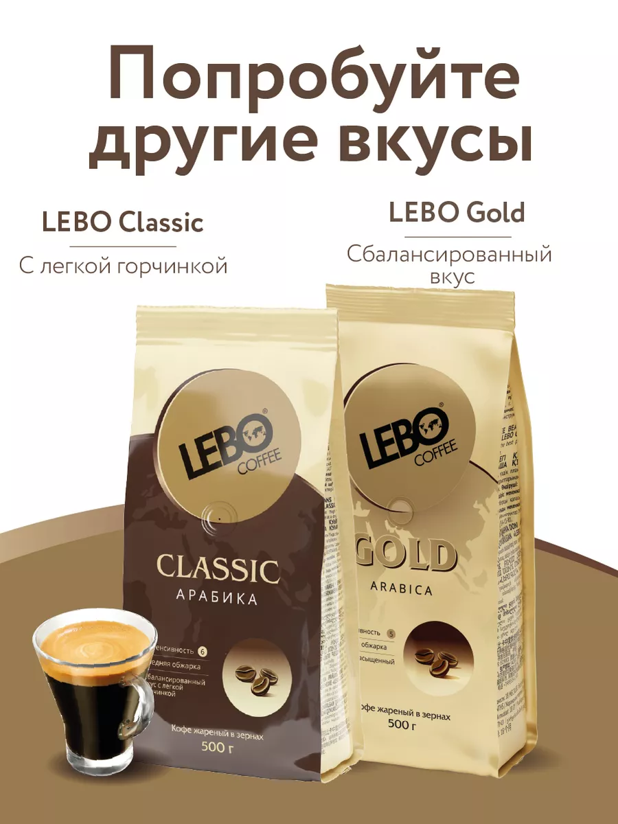 Кофе в зернах ЛЕБО Original 500 г LEBO 8681195 купить за 799 ₽ в  интернет-магазине Wildberries