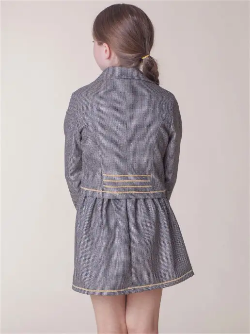ETE CHILDREN Укороченный пиджак для девочки жакет школьный модный, коричневый, фото 5