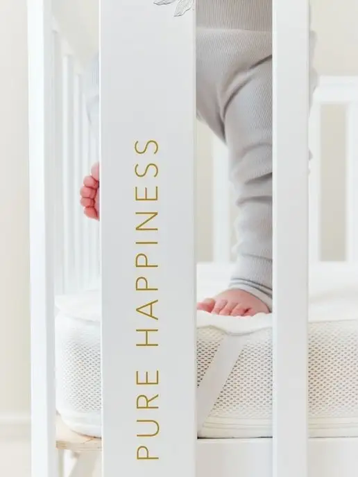 Happy Baby Наматрасник непромокаемый в детскую кроватку, белый, фото 6