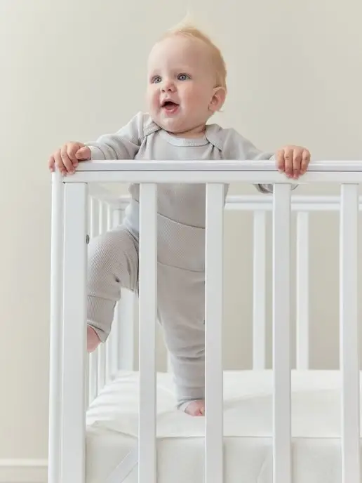Happy Baby Наматрасник непромокаемый в детскую кроватку, белый, фото 8