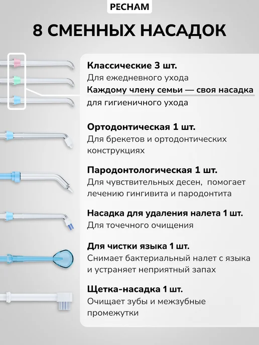 PECHAM Ирригатор для зубов и десен стационарный 600 мл, 600 мл, фото 7