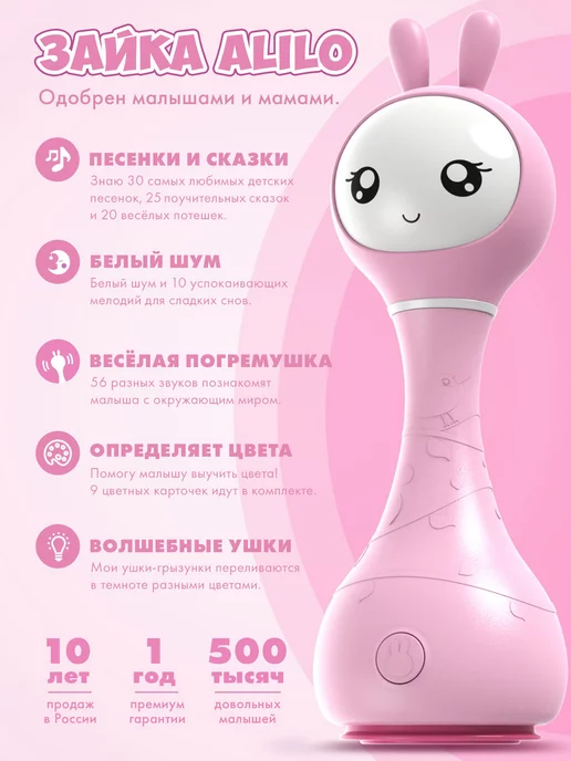 Alilo Интерактивная музыкальная игрушка Умный зайка R1 для детей