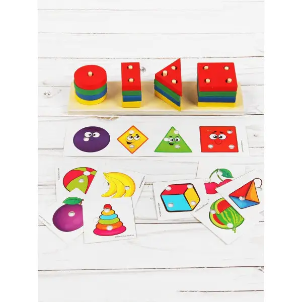 Пирамидка логическая "Окружающий мир", развивающие и обучающие игрушки
