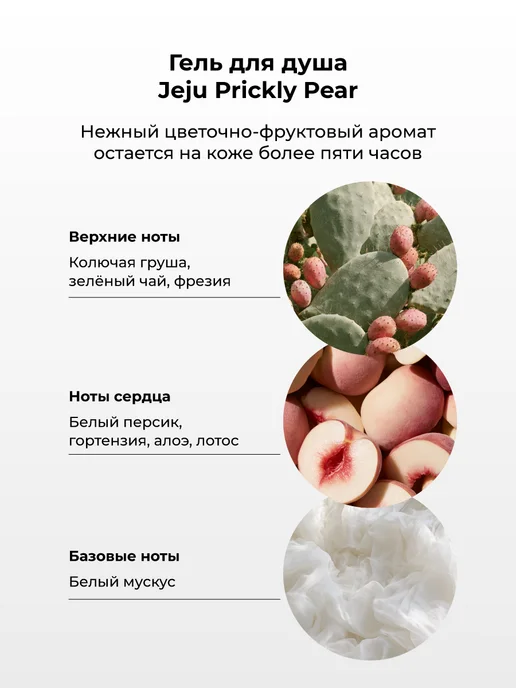 Flor de Man Корейский гель для душа с экстрактом колючей груши 500 мл, 500 мл, фото 2