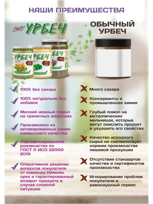 Намажь Орех Урбеч из семян коноп ли 400 г натуральная паста без сахара, 400 г, фото 8