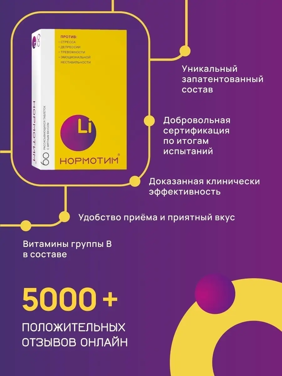 Успокоительное от стресса бад Нормотим 8723674 купить за 525 ₽ в  интернет-магазине Wildberries