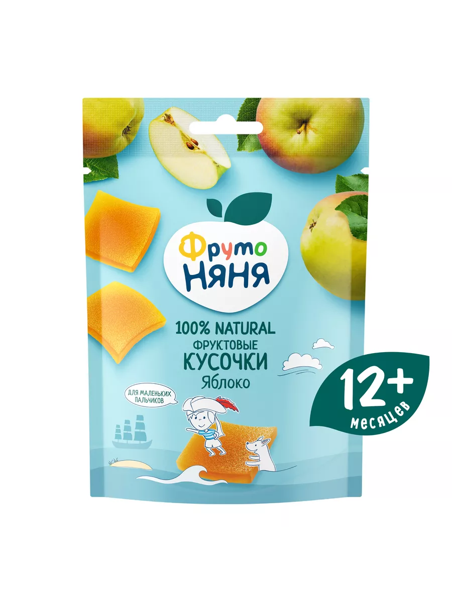 Фруктовые кусочки из яблок, 53г ФрутоНяня.
