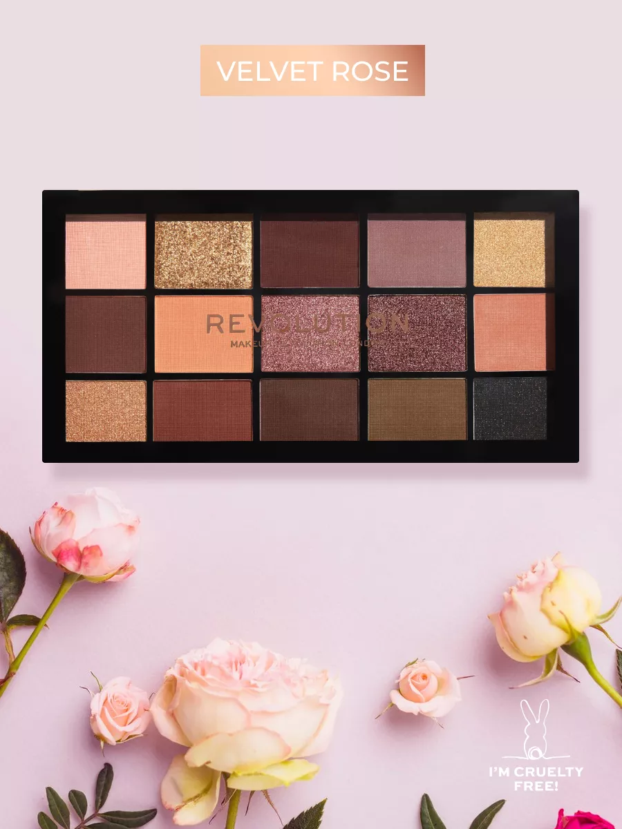 Палетка теней для век, тени для глаз RELOADED Velvet Rose Revolution Makeup  8771972 купить за 650 ₽ в интернет-магазине Wildberries