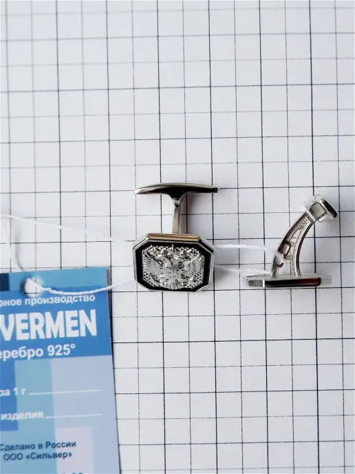 SILVERMEN комплект запонки Двуглавый орел, зажим, вариант, фото 6