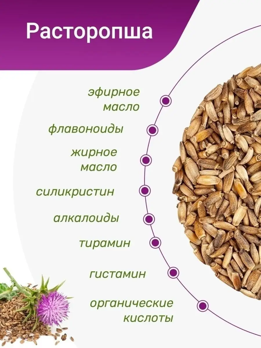Семена расторопши пищевые для печени, 150 гр Травы Горного Крыма 8805921  купить за 189 ₽ в интернет-магазине Wildberries