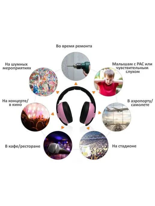 BANZ Шумозащитные наушники розовые для детей от 0 до 3 лет, розовый, фото 5