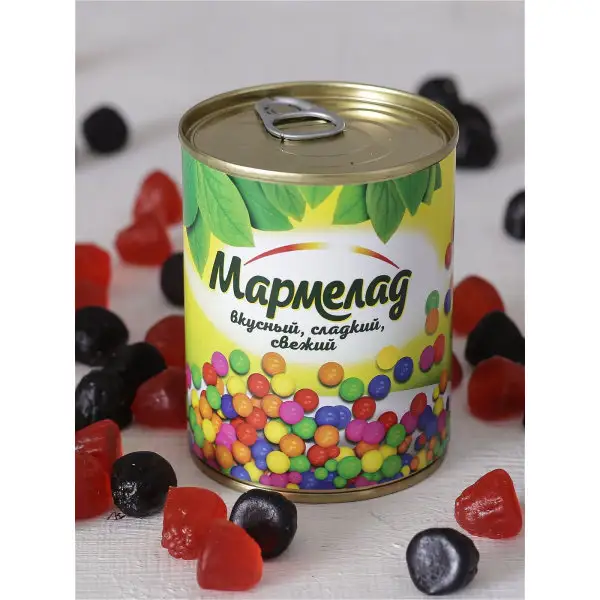Мармелад жевательный в консервной банке сладкий подарок