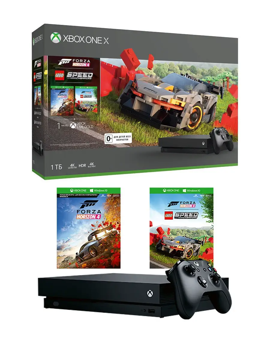 Игровая консоль Xbox One X с 1 ТБ памяти Microsoft 8902763 купить в  интернет-магазине Wildberries