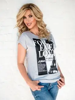 Футболка с принтом базовая IVCREATIVE 8923758 купить за 554 ₽ в интернет-магазине Wildberries