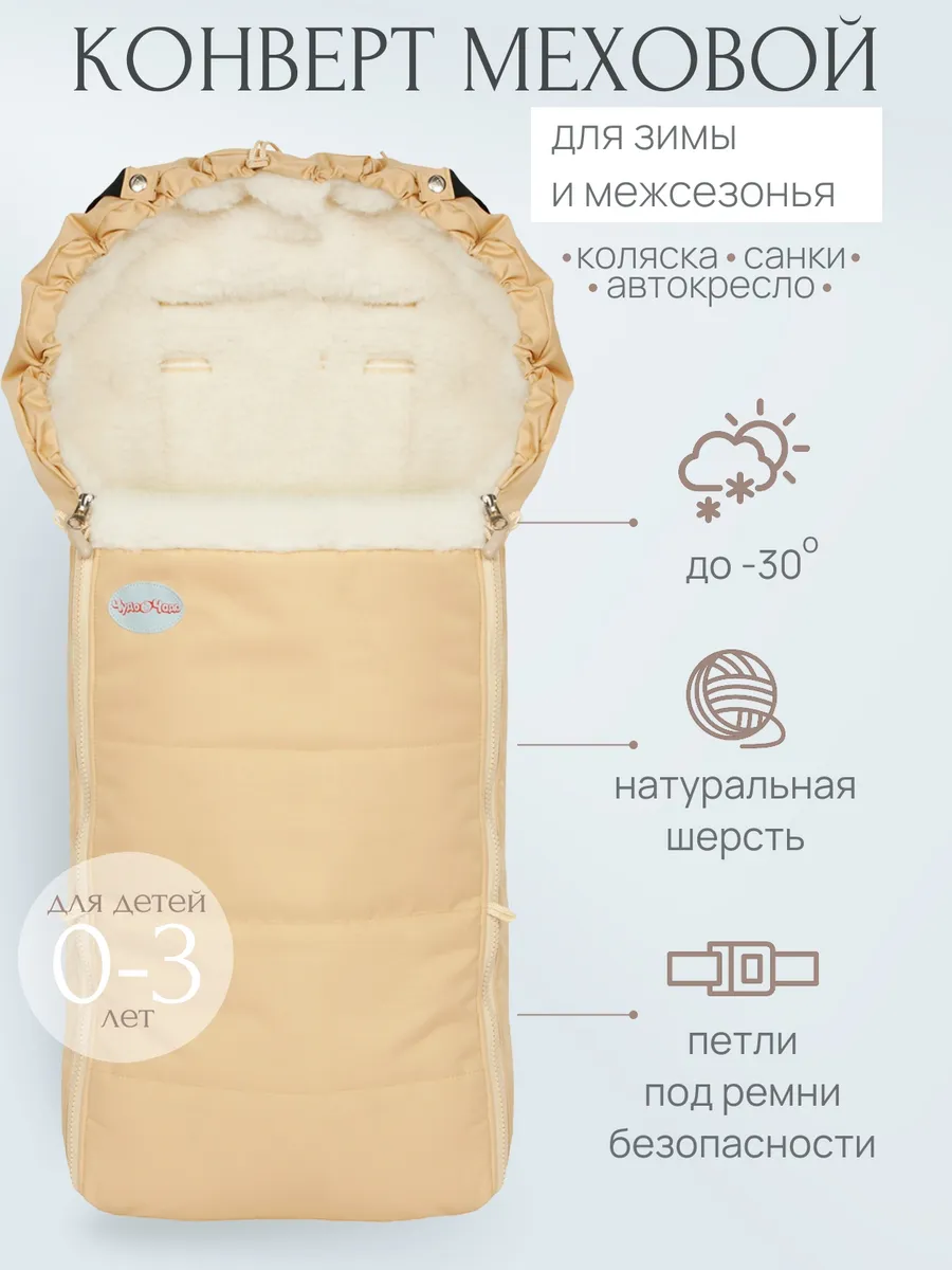 Конверт в коляску зимний на овчине «Frost»