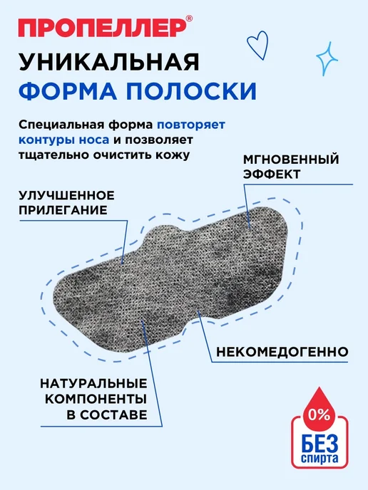 ПРОПЕЛЛЕР Очищающие полоски для носа, вариант, фото 6