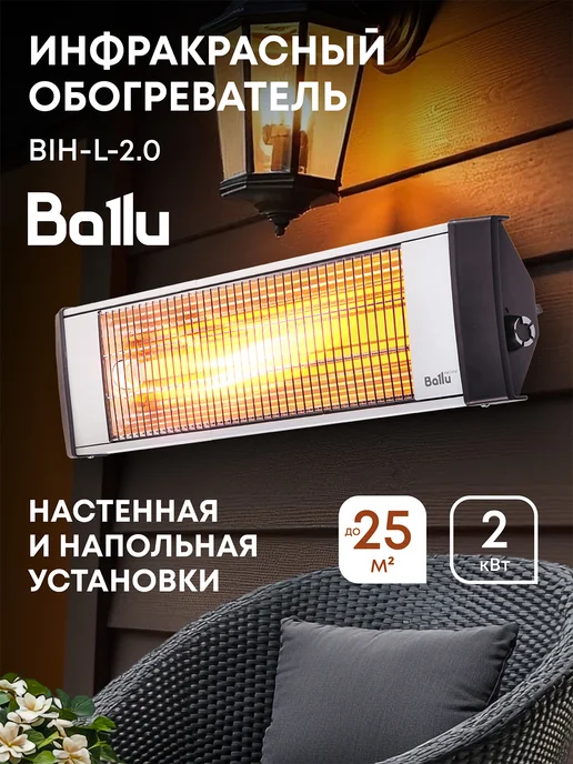 Ballu Инфракрасный обогреватель BIH-L-2.0, серый