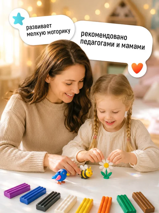 Гамма Пластилин для лепки мягкий восковой 16 цв, синий, фото 7