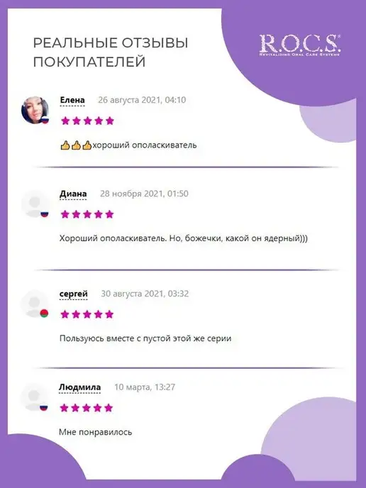 R.O.C.S. Ополаскиватель для рта отбеливающий 250 мл, 250 мл, фото 7