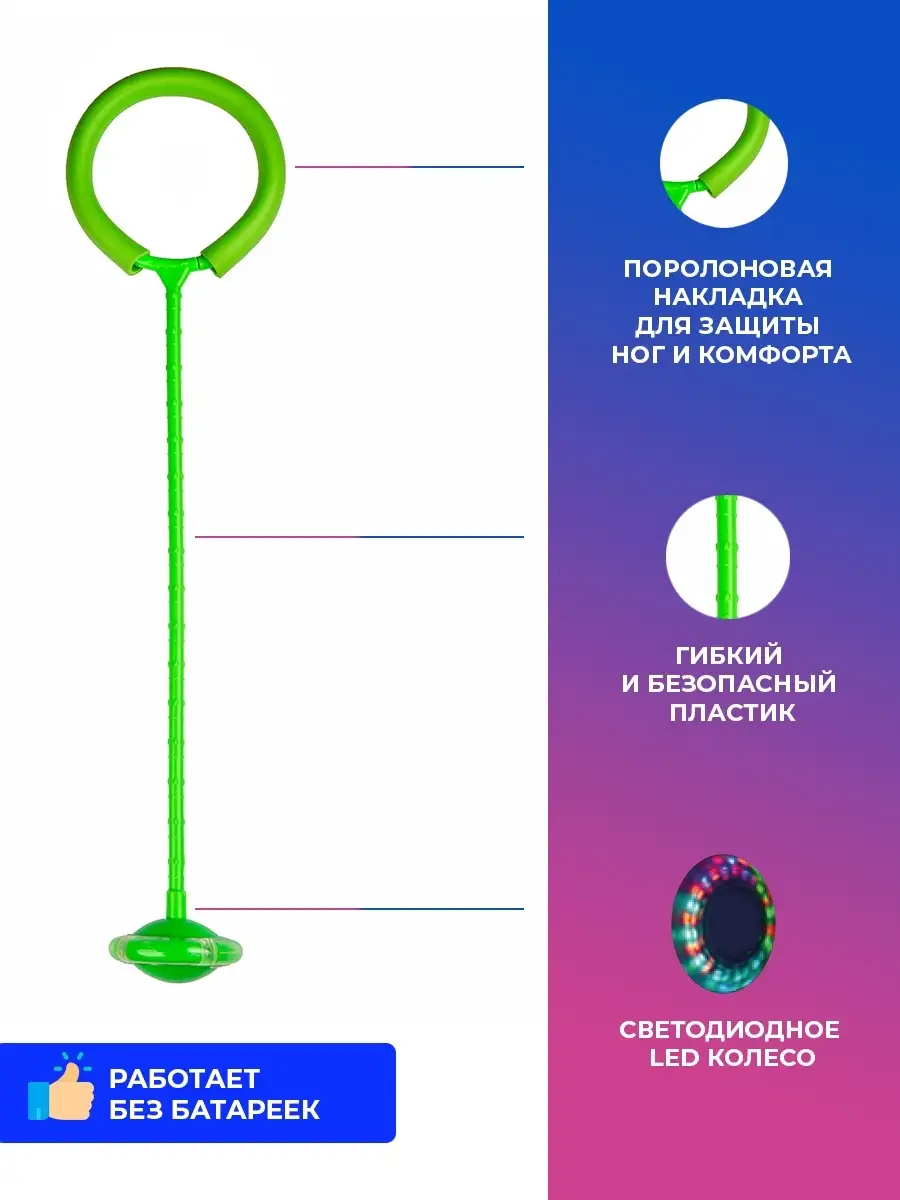 Нейроскакалка / скакалка на одну ногу КруВер 9053843 купить за 418 ₽ в  интернет-магазине Wildberries