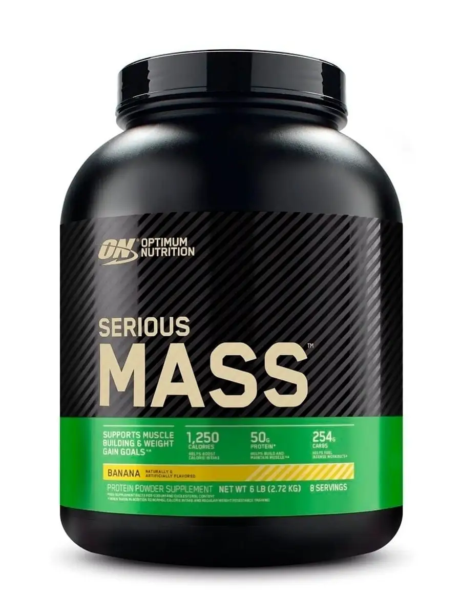 Гейнер Serious Mass, 2720 г - Банановый Optimum Nutrition 9055312 купить в  интернет-магазине Wildberries