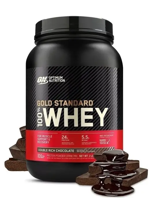 Optimum Nutrition Протеин Gold Standard 100% Whey, 909 г - Шоколад