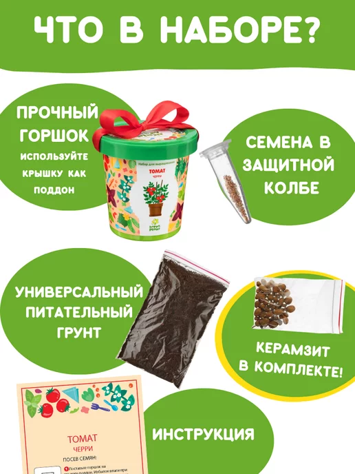 Happy Plants Набор для выращивания растений Томаты Черри, вариант, фото 3