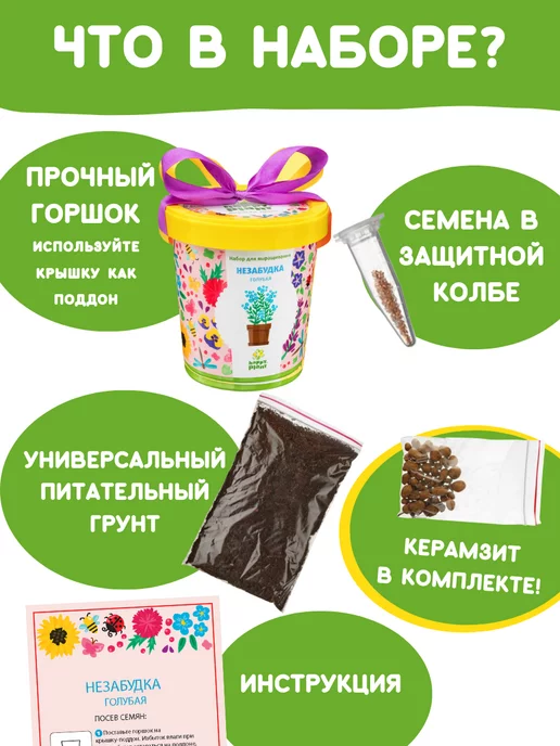 Happy Plants Набор для выращивания растений и цветов Незабудка, вариант, фото 3
