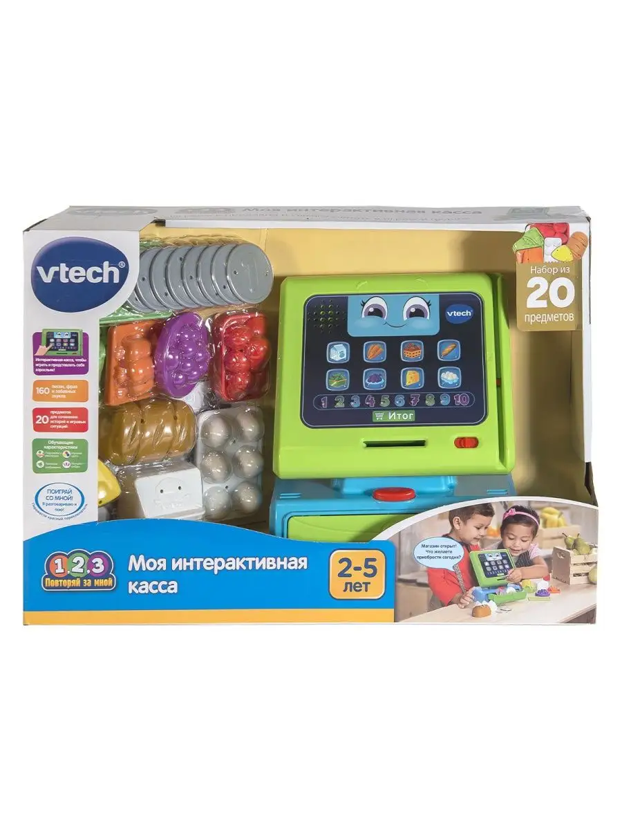 Моя интерактивная касса Vtech 9114683 купить за 4 275 ₽ в интернет-магазине  Wildberries