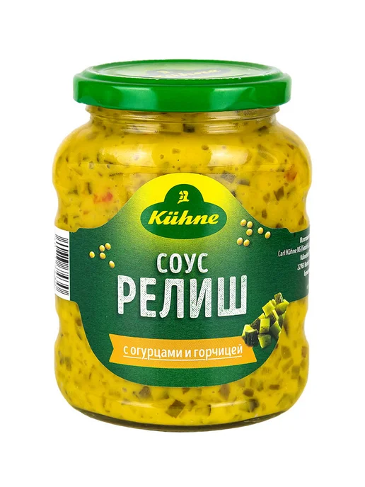 Kuhne Соус релиш с огурцами и горчицей, 370мл, 370 мл