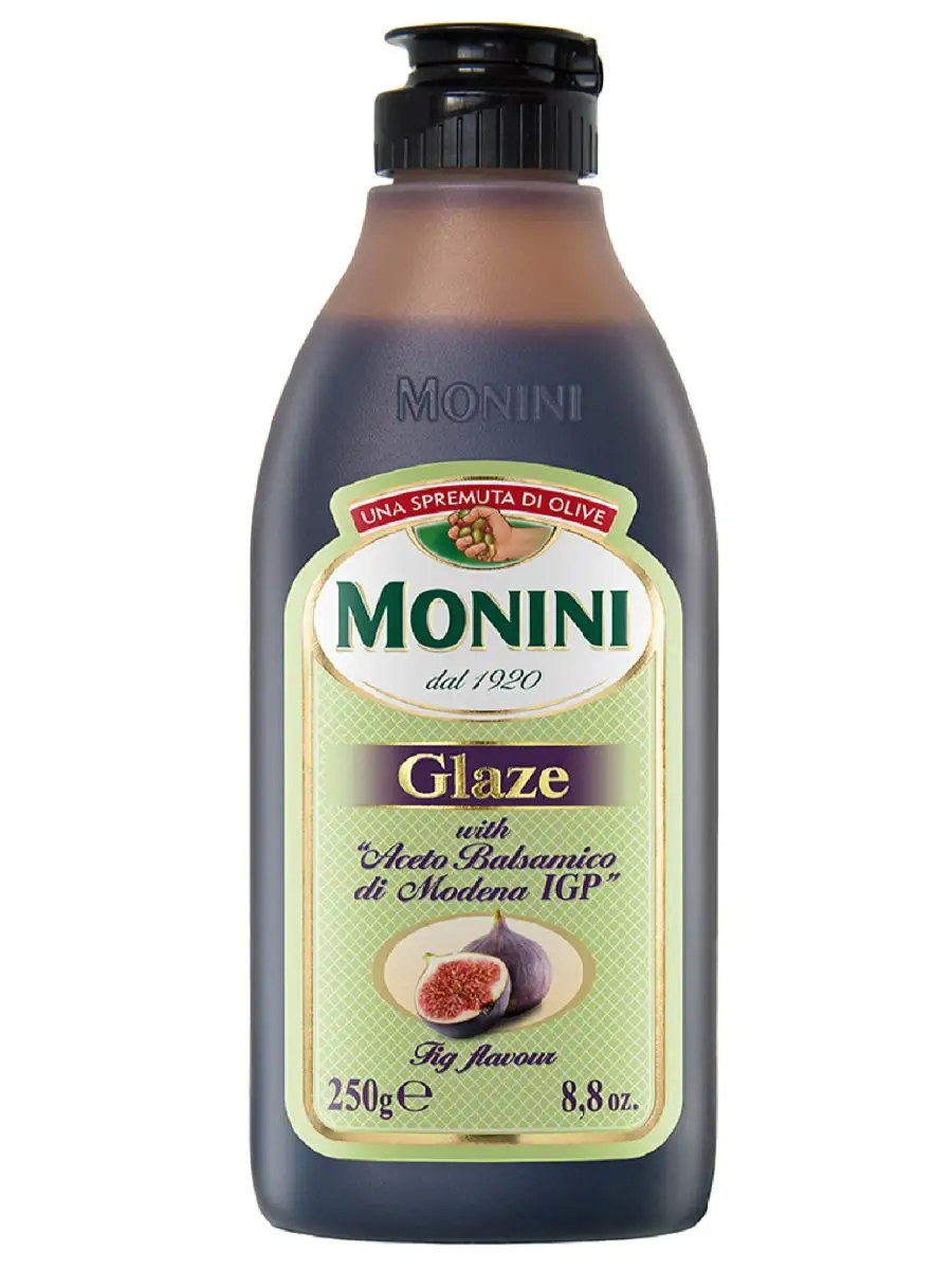 Уксус Monini Balsamic Glaze Бальзамический соус со вкусом инжира (глазурь),  0,25л Monini 9132493 купить в интернет-магазине Wildberries