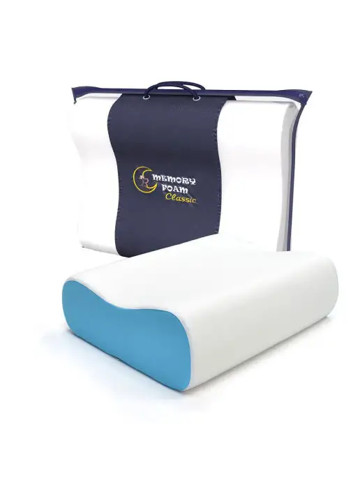 Memory Foam Ортопедическая подушка c "эффектом памяти" Classic L XL, белый