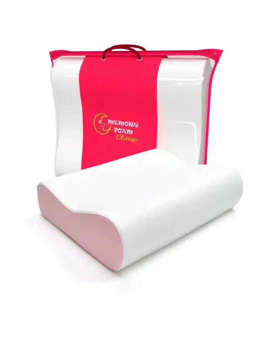 Memory Foam Ортопедическая подушка Classic S M, белый