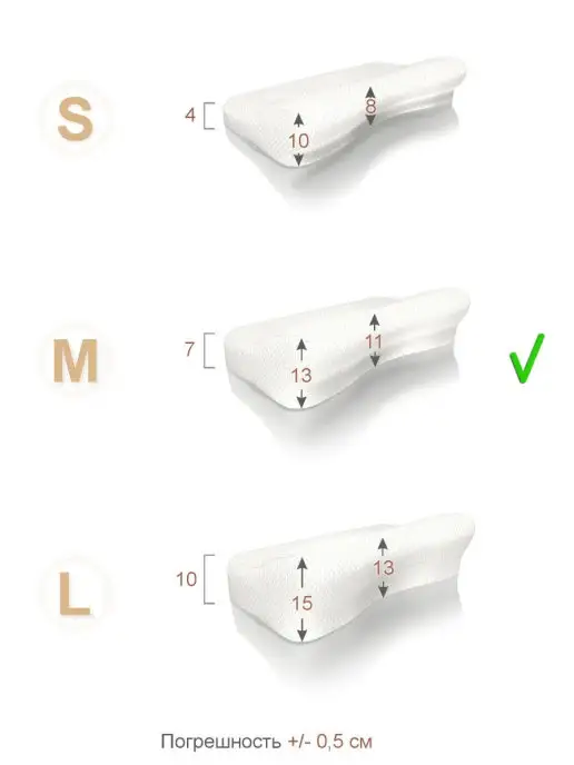 Memory Foam Анатомическая подушка c выемкой под плечо Shoulder M, белый, фото 2