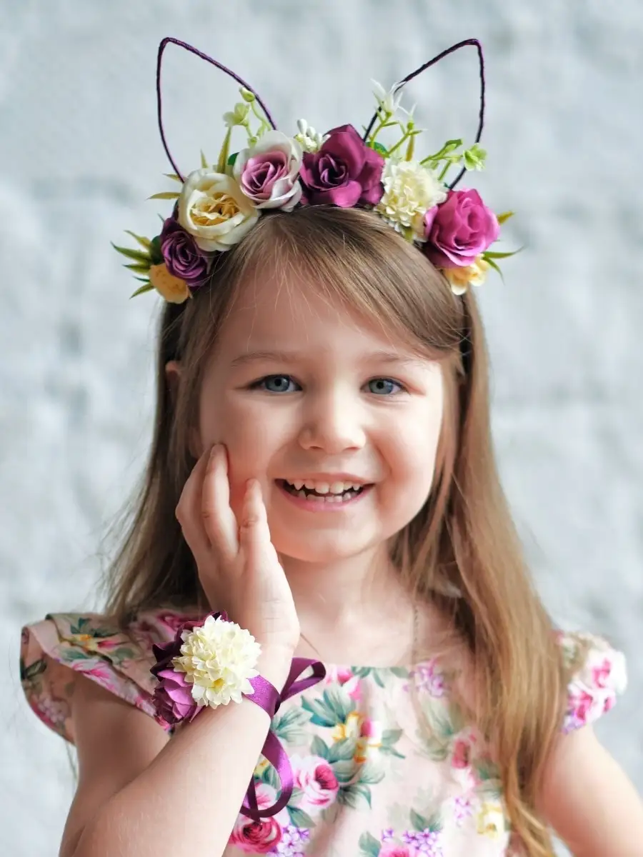Ободок для девочки с цветами венок на голову