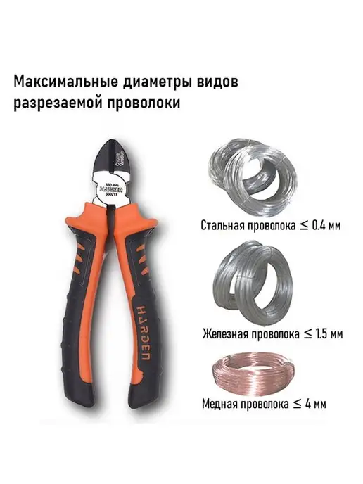 HARDEN Бокорезы Bulldog профессиональные CRV 168 мм, черный, фото 5