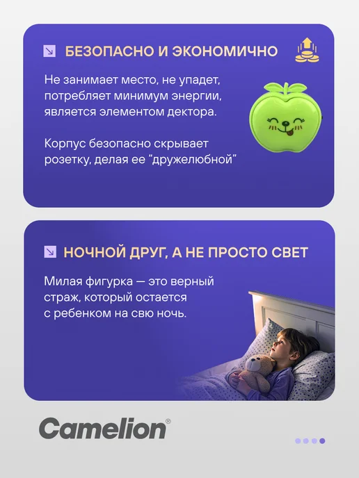 CAMELION Ночник светодиодный, зеленый, фото 3
