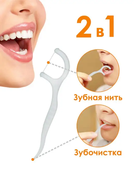 Happy Life Зубная нить с зубочисткой, вариант, фото 2