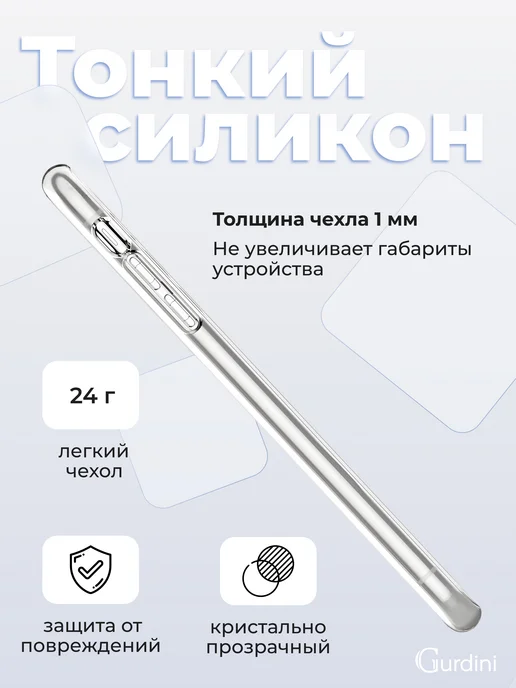 Gurdini Прозрачный чехол Ultra twin для Apple iPhone XS X 5.8", вариант, фото 3