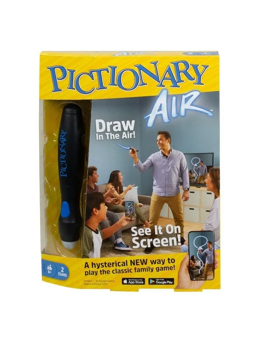 Игра настольная интерактивная Mattel/Маттел Games Pictionary Air (с набором  карточек) MATTEL GAMES 9232249 купить в интернет-магазине Wildberries