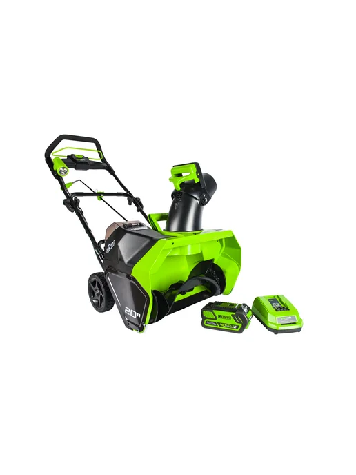 Greenworks Снегоуборщик аккумуляторный 40V, 51 см, АКБ 4Ач и ЗУ, 51, фото 3