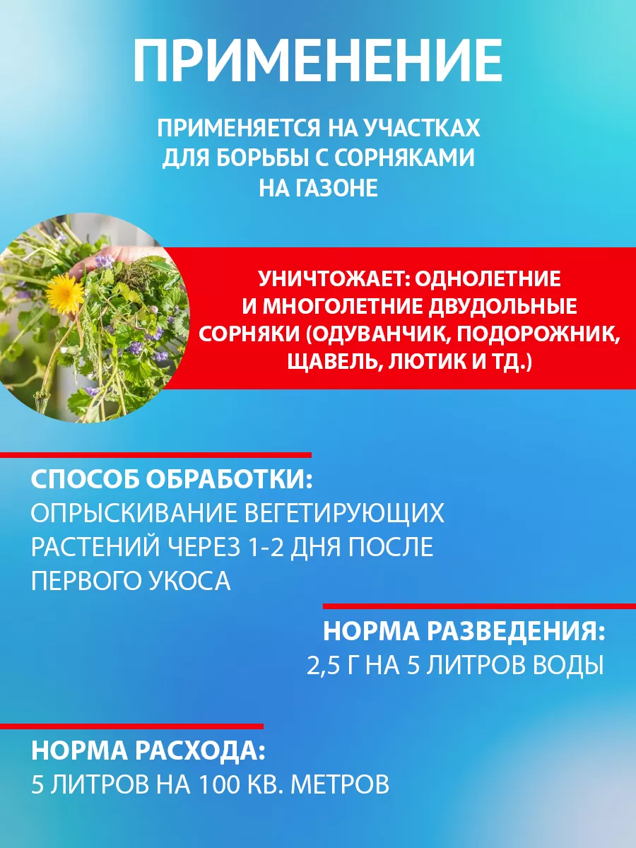 Средство от сорняков на газоне Хакер, ВРГ 2,5 г Август AVGUST 9272916  купить за 108 ₽ в интернет-магазине Wildberries