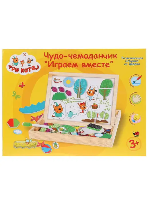 Буратино Развивающие игрушки для детей деревянная магнитная доска, синий, фото 7
