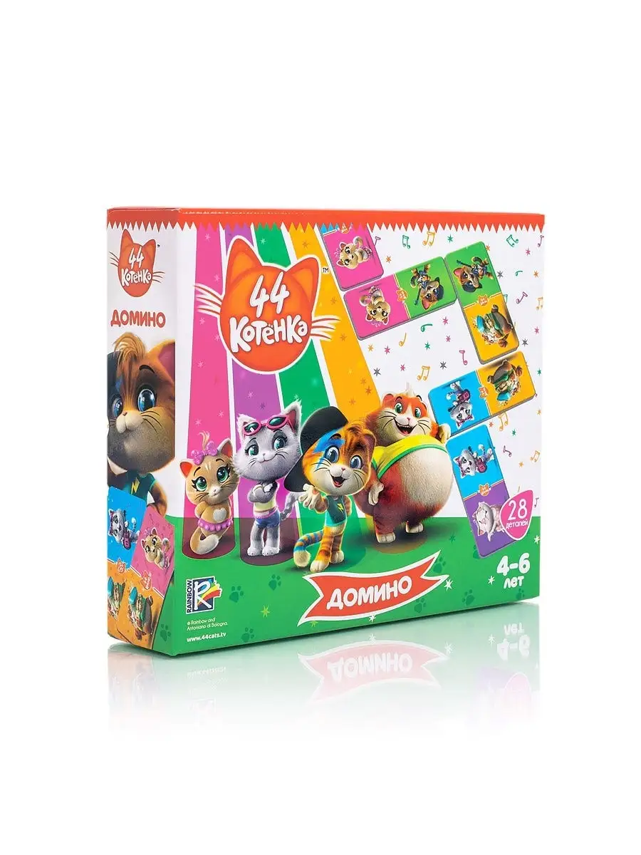 Домино детское 44 Котенка Vladi Toys 9303651 купить в интернет-магазине  Wildberries