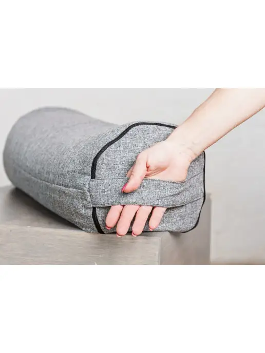 BIO-TEXTILES Валик болстер 62x32 с лузгой гречихи подушка ортопедическая, вариант, фото 7