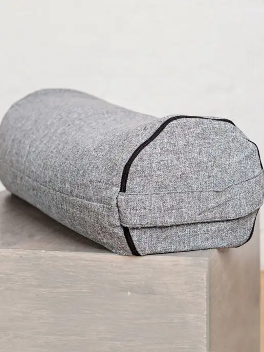 BIO-TEXTILES Болстер с лузгой гречихи 60x22 для йоги, фитнеса и спины, 60x22, фото 3