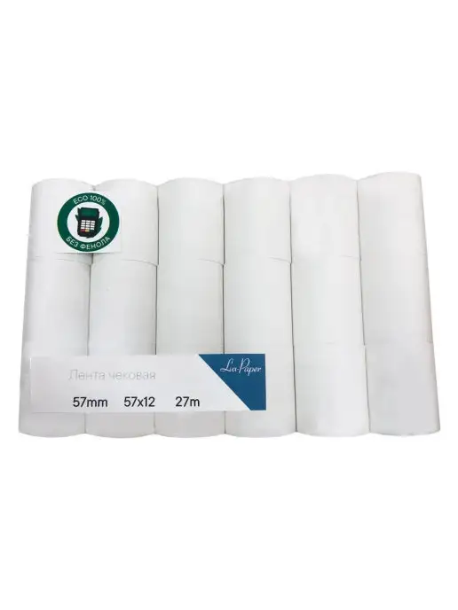 Lux-Paper Чековая термолента 57×12, 27 м, 18 шт, 57x12, 27 м, фото 2