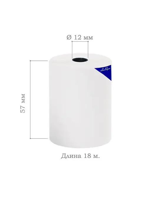 Lux-Paper Кассовая лента чековая чек-лента термолента 57х12 18м (12шт), 57x12, 18 м, фото 3