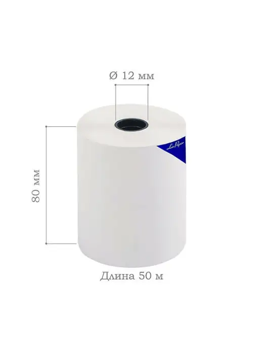 Lux-Paper Кассовая лента чековая чек-лента термолента 57х12 18м (12шт), 80x12, 50 м, фото 3