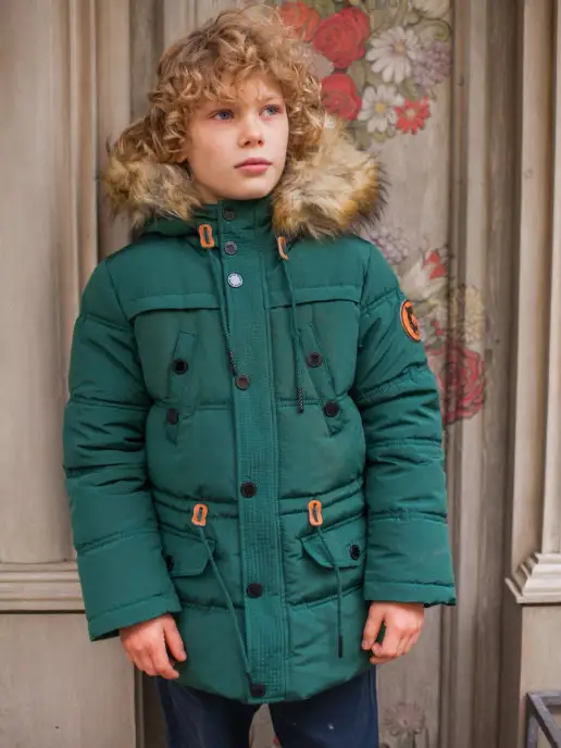 AVIVA kids Пуховик, зеленый, фото 15